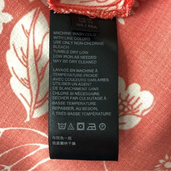 NWT Urban Outfitters Daphne Red / Orange Floral Midi Ruffle Wrap Dress Medium M - Picture 11 of 12